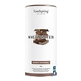 foodspring Whey Protein Pulver, 750g, Schokolade, Eiweißpulver mit hohem Proteingehalt zum Muskelaufbau, aus Milch von Weidekü