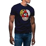 Magic 42 Answer to Life and Universe and Everything Herren Marineblaues T-Shirt Size XL