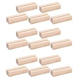 Holz Platzkartenhalter Kartenhalter Rustikale Holz Kartenhalter Rechteckiger Tischkartenhalter Party Namesschild Fotohalter Kartenhalter für Hochzeit Party Tischnummer Tischkarte Fotoständer 15 Stück