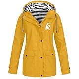 GFGHH Damen Regenjacke Wasserdicht Regenparka mit Kapuze Leicht Winddichte Mantel Übergangsjacke Atmungsaktive Windjacke, Windbreaker Außenbereich Winterjacke Dick Outdoorjacke Skijacke Funktionsjack