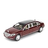 MHDTN Auto-Spielzeug-Kit Aus Metalldruckguss Für Mercedes-Benz Maybach S600 1:24 Simulation Druckgusslegierung Ziehen Sie Die Geländewagen-Modellsammlung Zurück Wunderbares Geschenk (Farbe : Rot)