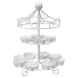 Yousiju 2 Layer-12 Count Karussell Cupcake Ständer Halter Display Hochzeitstorte Cup Display Ständer (Color : White, Size : 29 * 29 * 37cm)