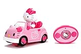 Dickie Toys Hello Kitty Convertible IRC Vehicle, RC Fahrzeug, Ferngesteuertes Auto mit Infrarot Fernbedienung, fährt vorwärts-gerade, rückwärts-Kurve, inkl. Figur, 17,5