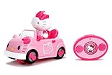 Dickie Toys Hello Kitty Convertible IRC Vehicle, RC Fahrzeug, Ferngesteuertes Auto mit Infrarot Fernbedienung, fährt vorwärts-gerade, rückwärts-Kurve, inkl. Figur, 17,5