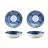 Beilagen/Ceramic Sauce Gericht Tauchsauce-Gerichte Keramik Runde Soja-Sauce-Tauchschalen Tauchschalen Porzellan Snack Sushi BBQ und Servieren Bolw Set (2Pack) Dip-Schalen für Sojasauce ( Color : A )
