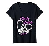 Damen Chucks & Pearls Kamala Converse Damen Mädchen T-Shirt T-Shirt mit V