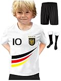 DE FANSHOP Kinder Personalisiertes Deutschland Trikot Set D4