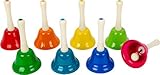 Small Foot 11693 Handglocken-Set, 8 Stück, musikalische Früherziehung, Musikinstrument aus Holz, ab 3 Spielzeug