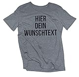 T-Shirt mit Wunschtext - Selber gestalten mit dem Amazon T Shirt Designer - Tshirt Druck - Shirt Designer Herren Männer T-Shirt-heathergrey-XL