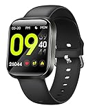 Kaforto Smartwatch, 1.54 Zoll Touch Screen Fitness Armbanduhr, fitnessuhr mit Herzfrequenz, Schlafmonitor und Schrittzähler Stoppuhr, IP68 Wasserdichter Fitness Tracker für iOS Android Herren D