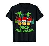 Ananas, Weihnachtsmann, Deck the Palms - Strand Weihnachten T-S