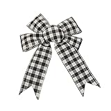 DreamMespace 1 x Weihnachts-Büffel-Schleifen, Weihnachtsdeko, Kranz, zum Aufhängen, für Weihnachten, Bastelb