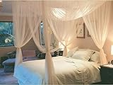 Aeromdale Betthimmel/Moskitonetz, für Himmelbett in King-/Queensize, weiß