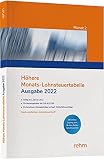 Höhere Monats-Lohnsteuertabelle 2022: Solidaritätszuschläge und Kirchensteuer-Abzugsbeträge (8% und 9%), mit bis zu 3 Kinderfreibeträg