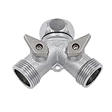 SpiceFlow Verteileranschlussstück 2-Fach | Chrom/Messing | Für 3/4 Zoll Außengewinde | 3/4 Zoll Innengewinde l Y-Verteiler 2 Wege-V