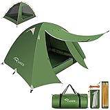 RYACO Zelt 2 und 3 Personen Ultraleichte Camping Zelte, Leichte Kuppelzelte für Erwachsene Camping, Rucksack und Outdoor Wanderausrüstung Grü