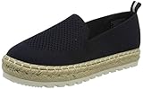 TOM TAILOR Damen 1196901 Flacher Slipper, Navy, 39 EU