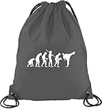 Shirtstreet24, EVOLUTION JUDO, Kampfsport Karate Turnbeutel Rucksack Sport Beutel, Größe: onesize,Dunkelg