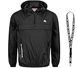 Lonsdale Jacke - Herren Übergangsjacke - Bomberjacke - Winterjacke - Limited Schlüsselband (Windbreaker Black, XL)
