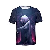 ZOSUO Jungen 3D Druck T-Shirt Darling in The FRANXX Zero Two Anime-Fans Cosplay Bequemer Kurzarm Mode Rundhals Kurze Ärmel Tee Shirt Tops,M
