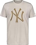 New Era Herren Herren T-Shirt MLB Seasonal Team Logo New York Yankees Stone T-Shirt, Med Beige, M, 12033497