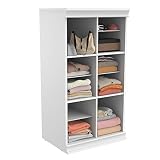 ClosetMaid 4560 Modular Closet Storage Stackable Shelf Unit with Dividers, W