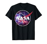 NASA Purple Pink Mix Galaxy Style Logo Graphic T-S