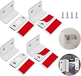 ZACUDA 4 Stück Magnete für Schranktüren L-Shape Magnetschnäpper Stark Magnetverschluss Selbstklebend Magnetschnäpper für Schubladen Küchenschrank Schiebetür (40 * 24 * 15mm)