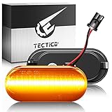 TECTICO LED Dynamischer Blinker Seitenblinker E8 Prüfzeichen Gelb Ultra Heller 12V Auto Blinkerbirne für Focus MK2 C-Max Fiesta Fusion T5 Golf3 Golf4 Passat Polo, 2 Lamp