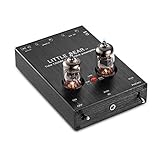 Nobsound Little Bear T7 6J1 Vakuumröhre Mini Phono Stage Preamp; RIAA MM Plattenspieler Vorverstärker; Hi-Fi Stereo Tube Vorverstärker (Schwarz)