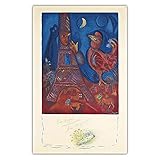 XNHXPH Marc Chagall Leinwand Wandkunst 《Guten Morgen Paris, 1972》Vintage Poster und Drucke Abstrakte Malerei Modern Für Wohnkultur Bilder 60x90cmx1 Kein R