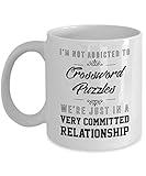 N\A Kreuzworträtsel-Becher - Wir sind gerade in Einer sehr engagierten Beziehung - Lustige Neuheit Keramik Kaffee & Teetasse Männer oder Frauen mit Geschenkbox