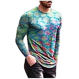 WENZHOU Sweatshirt Herren mit Weihnachten 3D Gedruckter Rundhals Pullover Lässiges Horror Langarm Shirt Herbst Winter Langarmshirts für Herren Sweatp