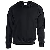 Gildan Herren Sweatshirt Heavy Blend Crewneck, Dickes Material Gr. M, Schw