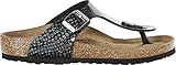 BIRKENSTOCK Gizeh Kids Birko Flor Magic Snake Black Silver EU(39)