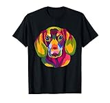 Pop Art Dackel Hund Hundeliebhaber Dachshund Dackel T-S