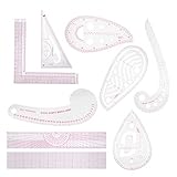 Nählineal, hochpräzises, festes Schneiderlineal-Set, praktisch, leicht, zum Schneiden, zum Schminken, zum Z