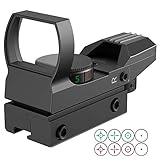JASHKE Rotpunktvisier 4 Styles Reteticles Rot grün Reflexvisiere Gewehrzielfernrohre Zielfernrohr mit 11