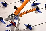 SimpleFix Nivelliersystem Fliesen Verlegehilfe 100-10000 Stück 1-3 mm laschen keile (1 Zange, Zange)