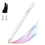 WOEOA Stift für Tablet, ipad Stift Empfindlicher Pencil mit Handflächenfeste Handschuhe kompatibel für ipad air, ipad Mini, iPhone Samsung Huawei Lenovo Xiaomi Tablet für sämtliche Touchscreens -Weiß