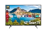 Telefunken XU42K700 42 Zoll Fernseher / Smart TV (4K Ultra HD, HDR Dolby Vision, Triple-Tuner) - 6 Monate HD+ inklusive [2022]