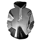 Laufshirt Herren Modern Urban Trend Mode 3D Druck Lose Design Herren Mantel Herbst Winter Kordelzug Mit Taschen Herren Hoodie Täglich Casual All-Match Herren Lang