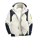 NNGOTD Mantel Herren schwarz Kapuze Herren Steppjacke übergangsjacke blau Herren Hoodie weiß Sweatshirt Herren 4XL schwarz Sweatjacke Herren warm gefüttert Pullover Herren mit Kap