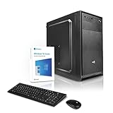 Megaport Office PC Intel Core i3 10100F 4x3.60GHz • Windows 10 • Nvidia Geforce GT 710 2GB • 16GB 3000 MHz DDR4 • 500GB M.2 SSD • WLAN • Tastatur Maus Set • Multimedia PC