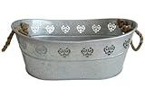 Zinkwanne Trog Wanne Pflanzwanne Blumenkübel (L - 54x34,5x19,5 cm)