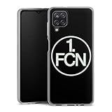 DeinDesign Silikon Hülle kompatibel mit Samsung Galaxy A12 Case transparent Handyhülle Fußball 1. FCN Log