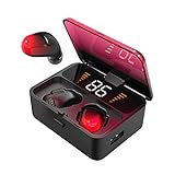 Bluetooth Kopfhörer,5,0 Kopfhörer In-Ear-Funkkopfhörer Stereo-Ohrhörer Sport-Headset mit Mikrofon (rot)