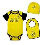 Borussia Dortmund Kinder Unisex Bvb-baby-geschenkbox (3-teilig) Borussia Dortmund BVB Baby Geschenkbox 3 teilig, schwarzgelb, Einheitsgröße EU