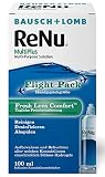 Bausch & Lomb ReNu MultiPlus Kombilösung mit Proteinentferner - Kontaktlinsenreiniger, Aufbewahrungslösung für weiche Linsen, Reise-Set, 100