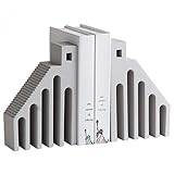 ZLFS Buchenden Buchstützen Dekorative Zementbuch Stopper Home, Büro, Elegant Creative Regal Decor Display Desktop Organizer Geschenk